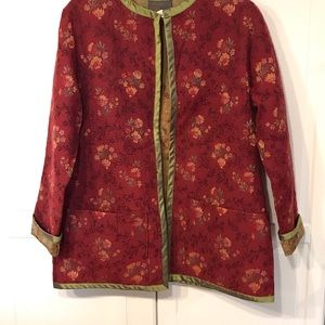 Aida Delali Burgundy/Green Tapestry Jacket